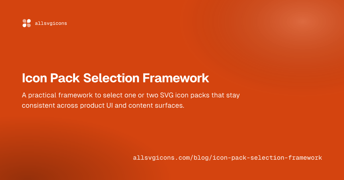 Icon Pack Selection Framework